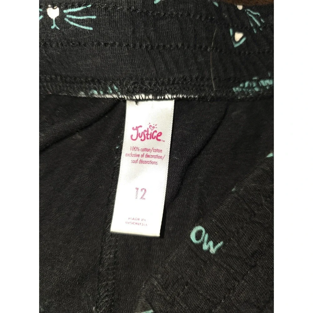 Justice cat meow top and shorts outfit‎ size 12